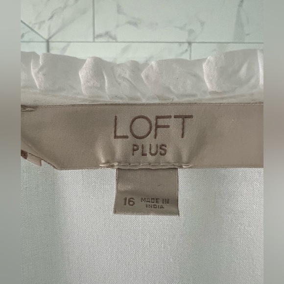 Loft White Embroidered Blouse - Picture 5 of 5